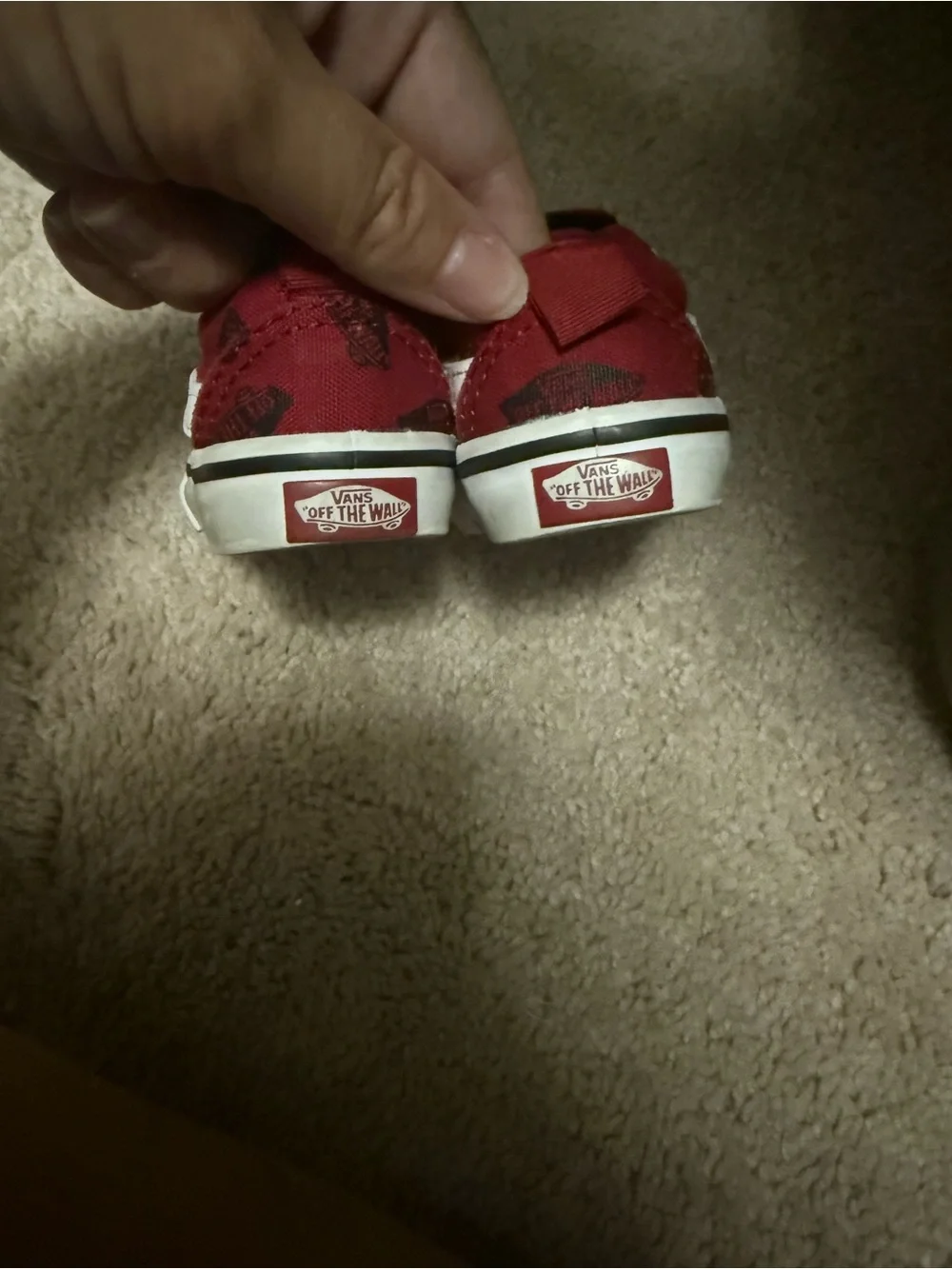 Vans red toddler